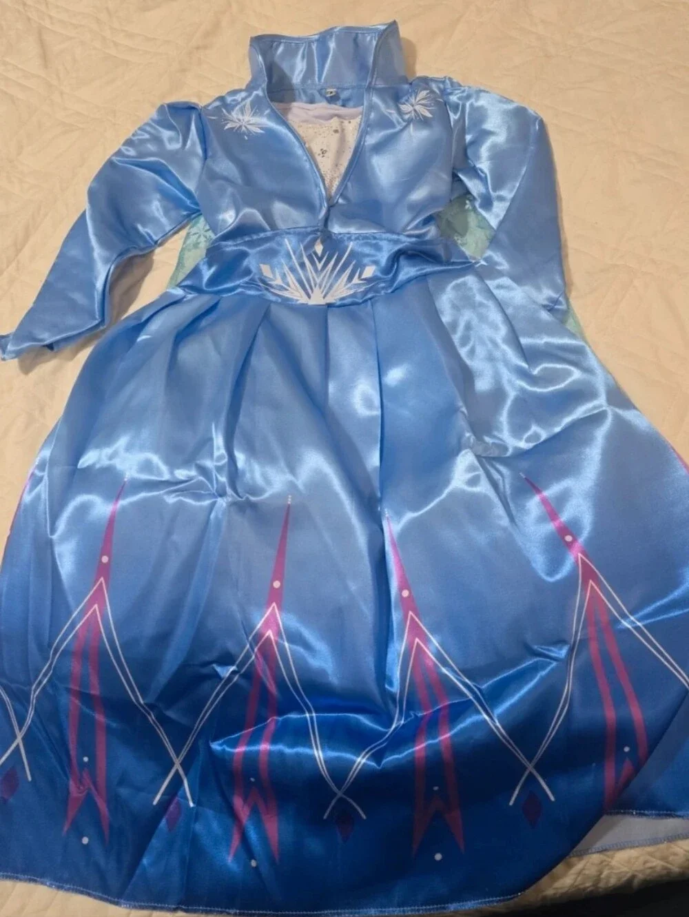Girls 8 Light Blue Frozen Princess Costume Dress with Snowflake Accents